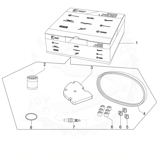 Maintenance kit PIAGGIO Liberty 50 IGET 4T 3V E4 2017-2020